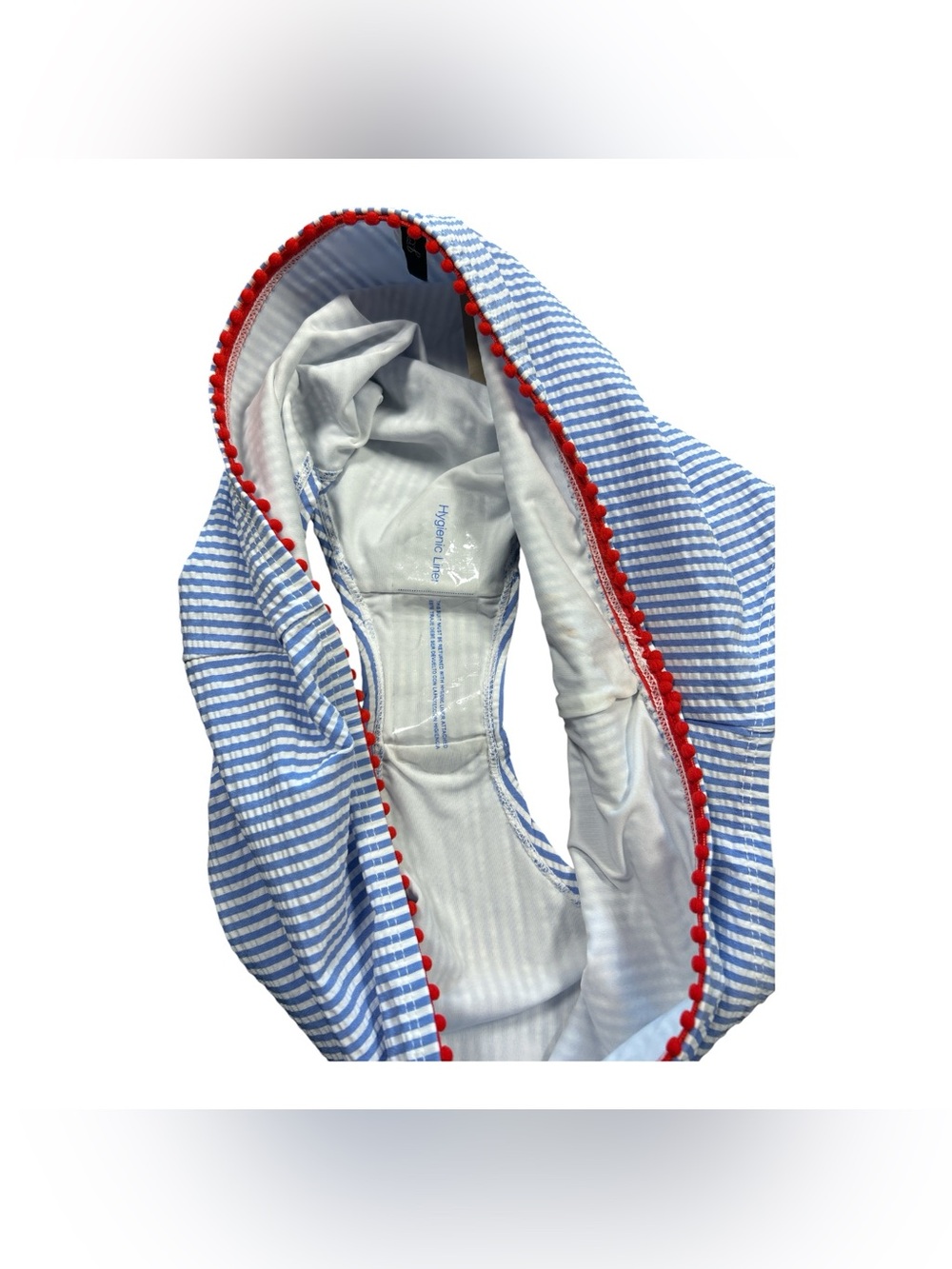 J.CREW Size L/XL Coastal Blue and White Stripe Bikini NWT - Picture 8 of 8